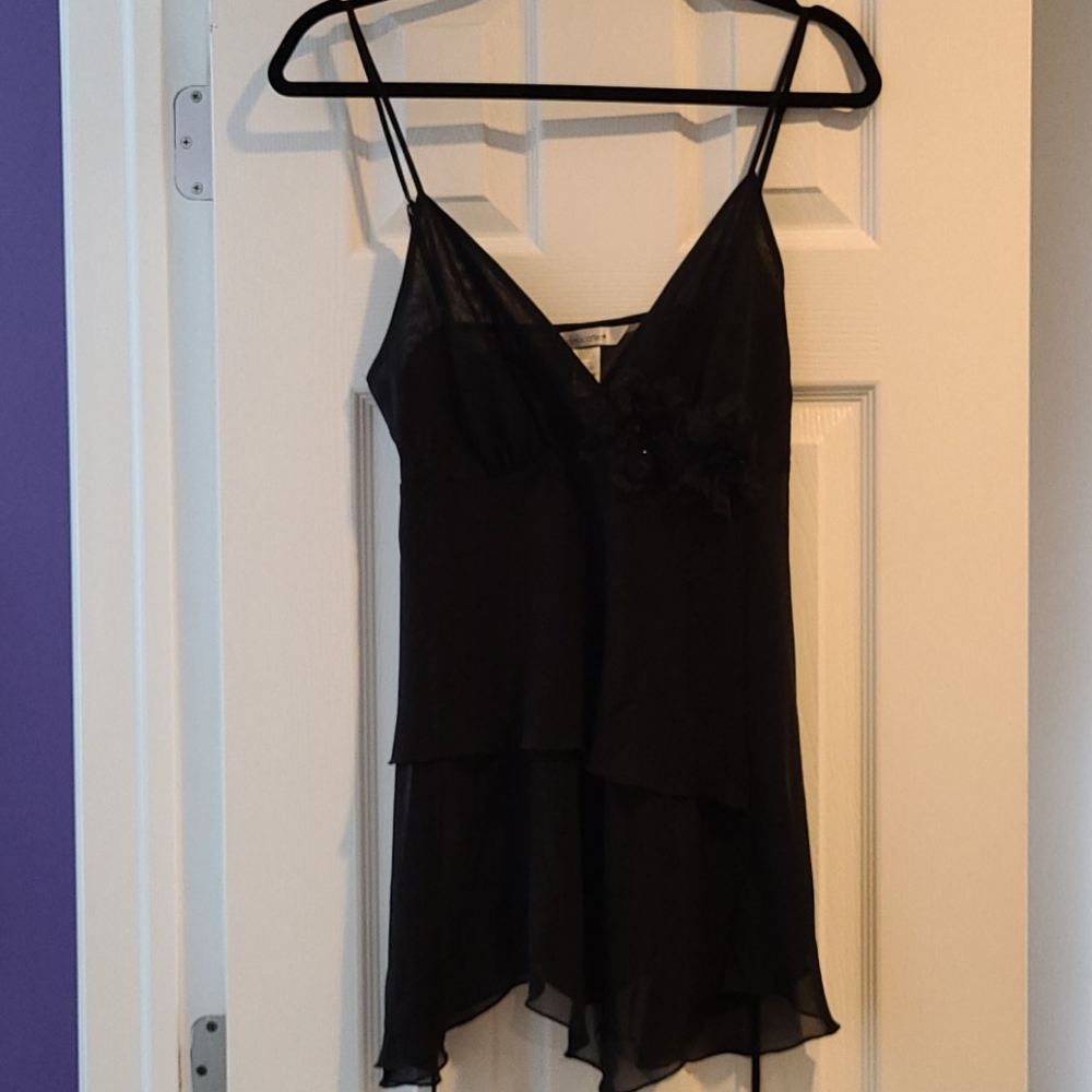 Black Baby doll with Flowers NWOT